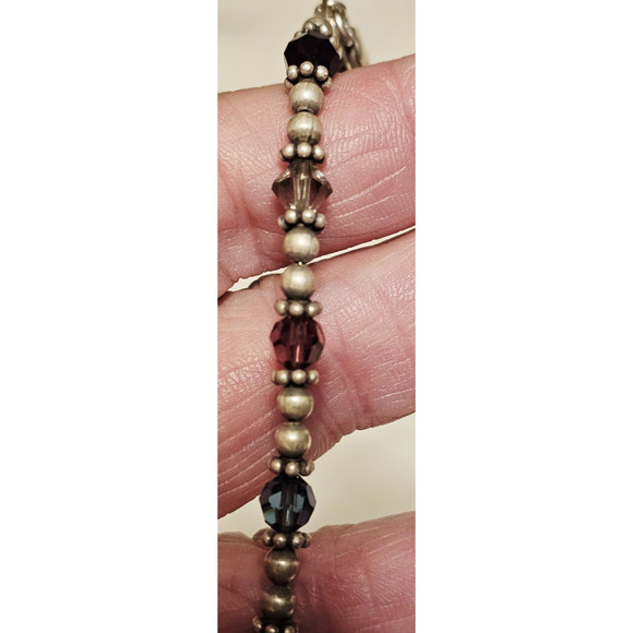 Sterling Silver Rhinestone Breast Cancer Awareness Bracelet 7" - Picture 7 of 7